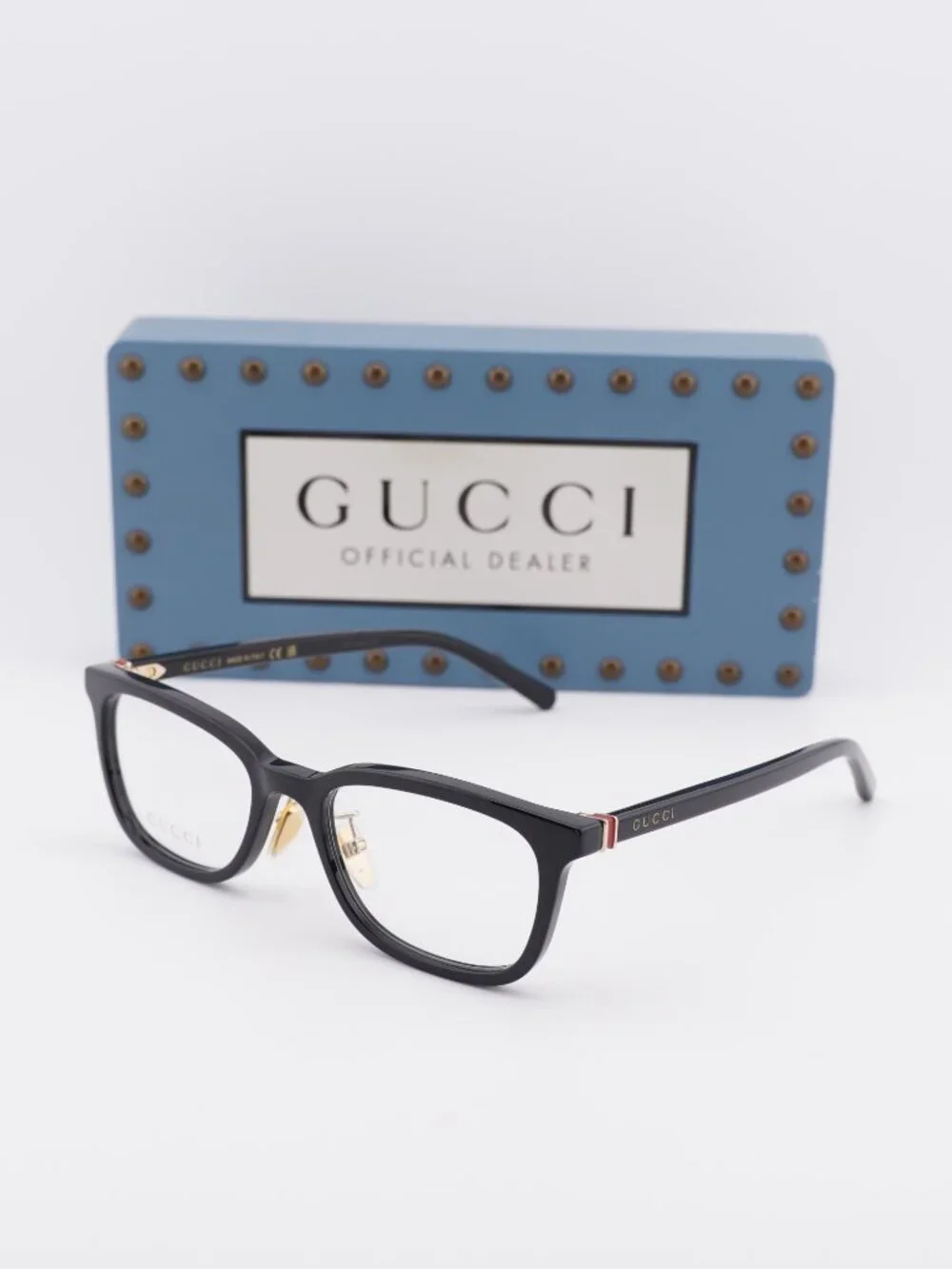Gucci GG2002OJ 001 Rectangle Eyeglasses - Black 53mm